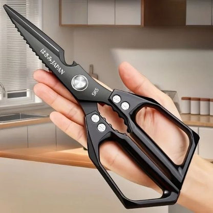 Tesoura Multiuso para Cozinha – Cortador de Ossos, Descascador de Escamas e Abridor