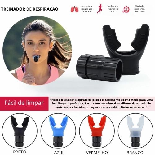 Aparelho de Exercício Respiratório Portátil – Fortaleça o Pulmão com Níveis de Resistência