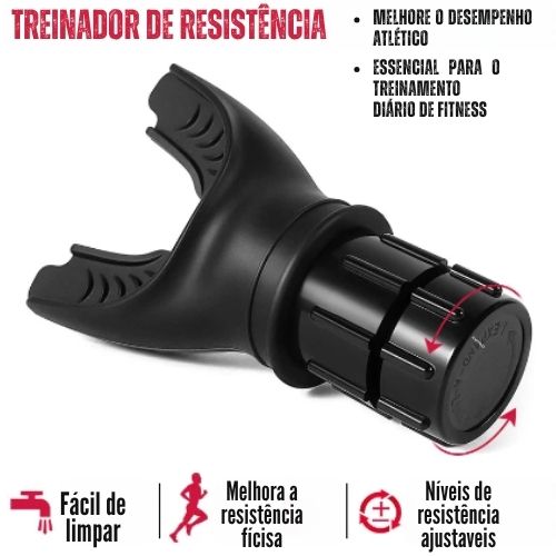 Aparelho de Exercício Respiratório Portátil – Fortaleça o Pulmão com Níveis de Resistência