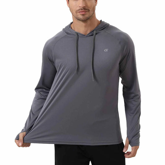 Camiseta Masculina Manga Longa UPF 50+ – Protetor Solar para Corrida e Esportes
