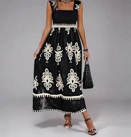 Vestido Feminino Estilo Boêmio Retrô | Estampado, Fashion e Elegante