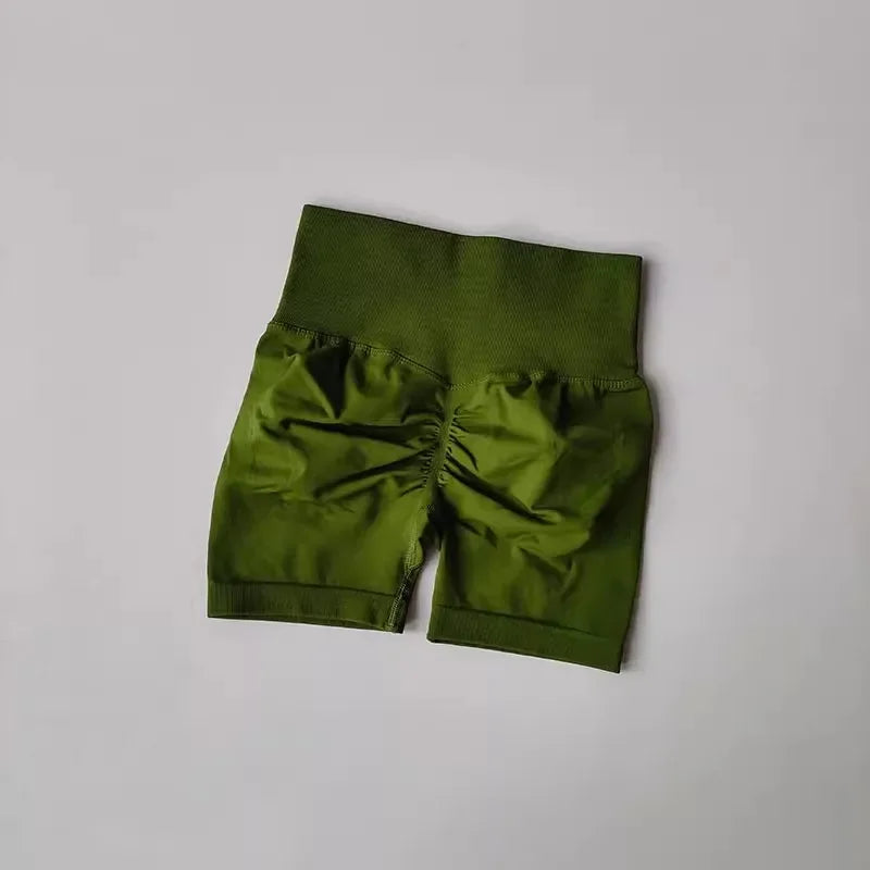 Shorts Feminino Cintura Alta para Yoga – Levanta Bumbum e Respirável para Treino