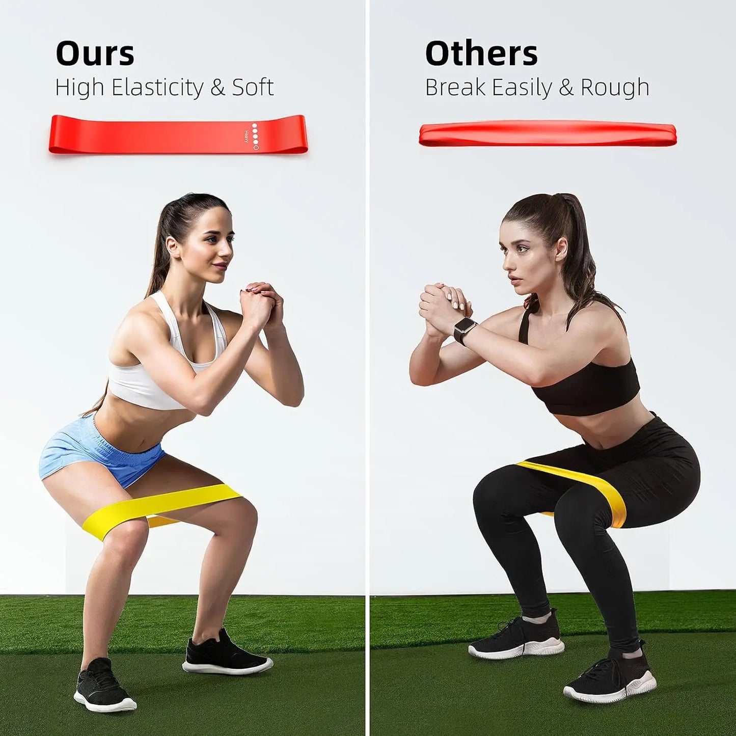 Faixas Elásticas de Resistência – Treino para Pernas, Glúteos e Fisioterapia