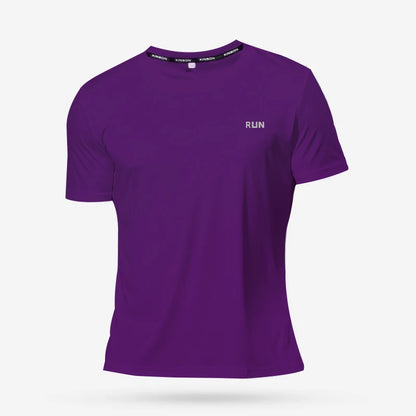 Camiseta Fitness Masculina Respirável com Manga Curta – Rápida Secagem para Treinos