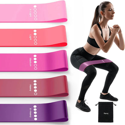 Faixas Elásticas de Resistência – Treino para Pernas, Glúteos e Fisioterapia