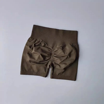 Shorts Feminino Cintura Alta para Yoga – Levanta Bumbum e Respirável para Treino