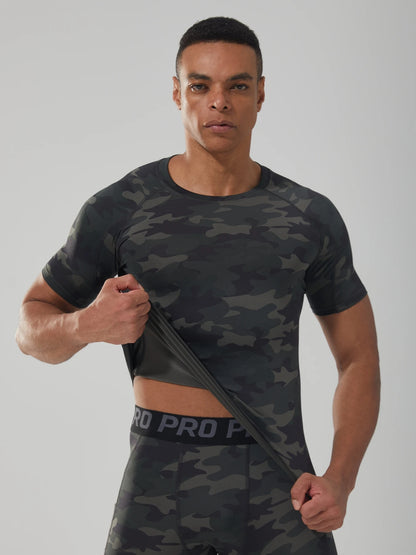 Camiseta Masculina Compressão Quick Dry – Ideal para Corrida, Crossfit e Treinos Intensos