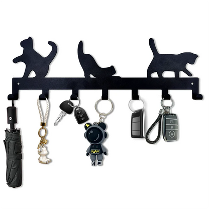 Beautiful mountain forest shape metal key holder wall hooks organizer door entryway hallway kitchen wall decor rack hook