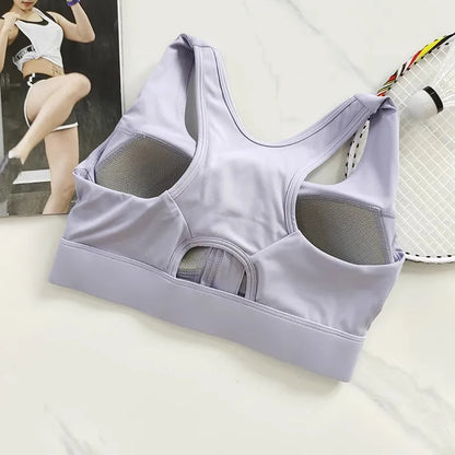 Top Fitness Feminino com Zíper – Suporte Forte e Tecnologia Quick Dry para Treinos Intensos