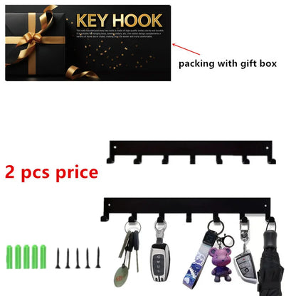 Beautiful mountain forest shape metal key holder wall hooks organizer door entryway hallway kitchen wall decor rack hook