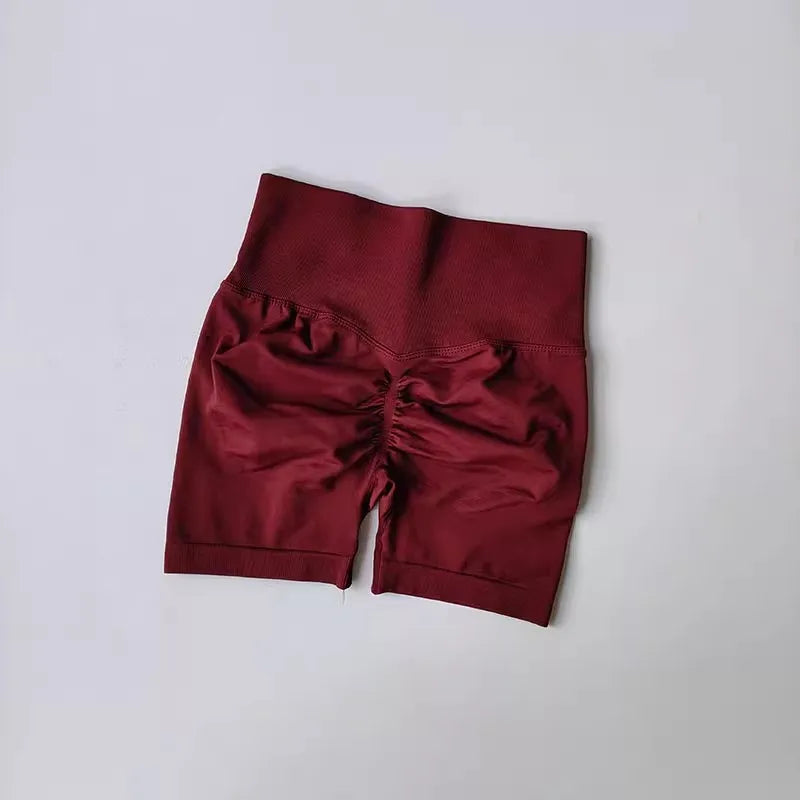 Shorts Feminino Cintura Alta para Yoga – Levanta Bumbum e Respirável para Treino