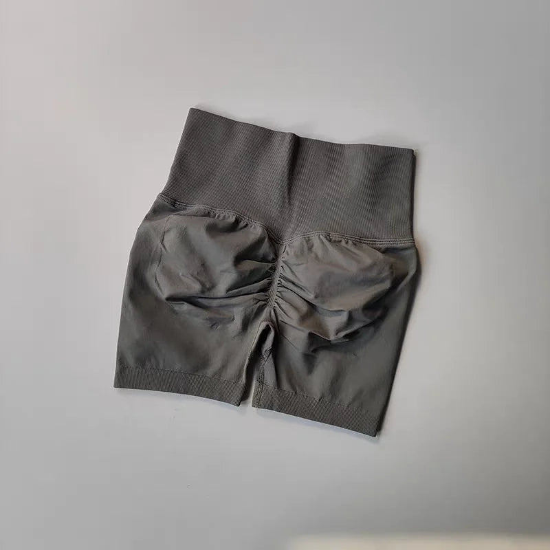 Shorts Feminino Cintura Alta para Yoga – Levanta Bumbum e Respirável para Treino