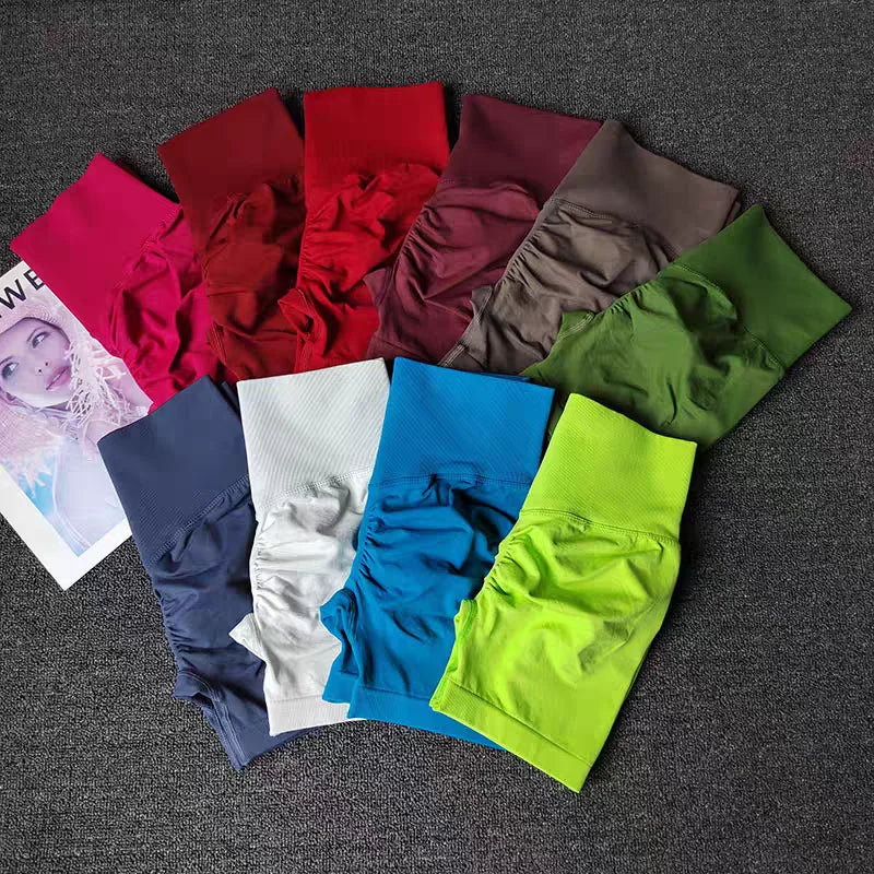 Shorts Feminino Cintura Alta para Yoga – Levanta Bumbum e Respirável para Treino