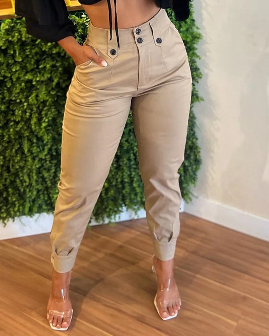 Calça Feminina Cintura Alta para Trabalho e Dia a Dia | Moderna, estilo alfaiataria