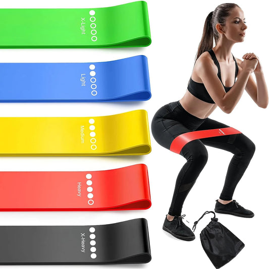 Faixas Elásticas de Resistência – Treino para Pernas, Glúteos e Fisioterapia