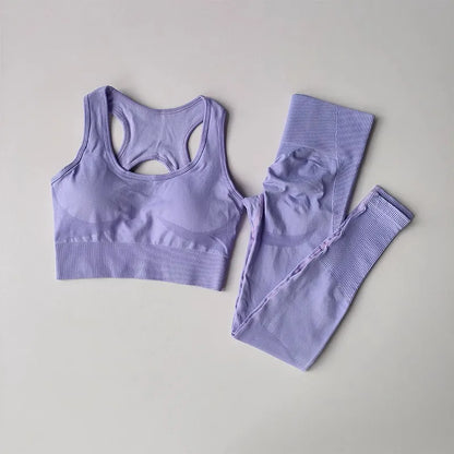 Conjunto Fitness Feminino Completo – Sutiã e Legging Modeladora para Academia e Corrida
