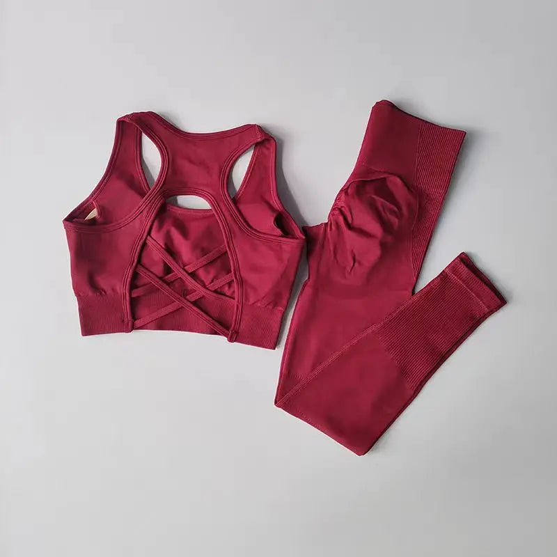 Conjunto Fitness Feminino Completo – Sutiã e Legging Modeladora para Academia e Corrida