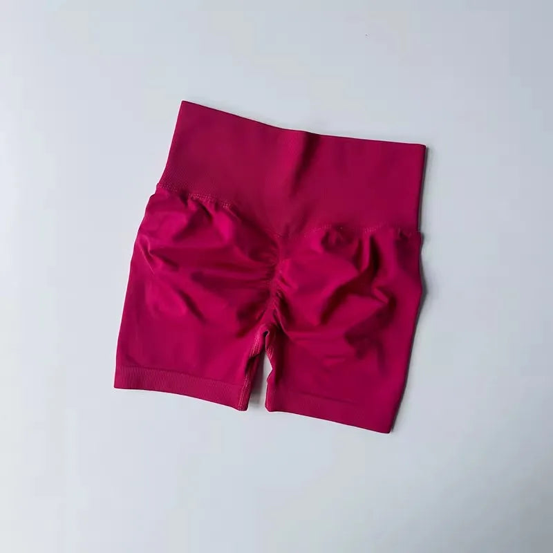Shorts Feminino Cintura Alta para Yoga – Levanta Bumbum e Respirável para Treino