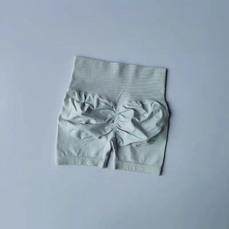 Shorts Feminino Cintura Alta para Yoga – Levanta Bumbum e Respirável para Treino
