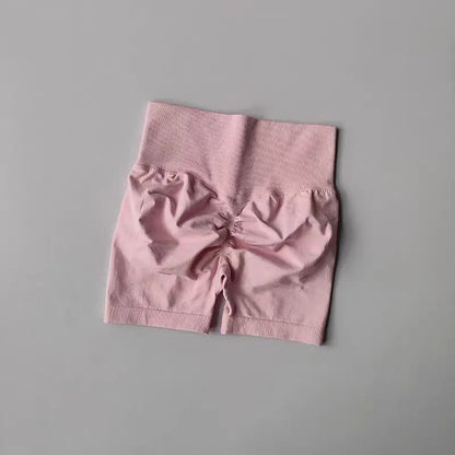 Shorts Feminino Cintura Alta para Yoga – Levanta Bumbum e Respirável para Treino
