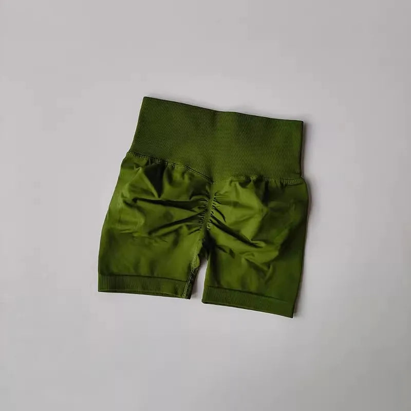 Shorts Feminino Cintura Alta para Yoga – Levanta Bumbum e Respirável para Treino