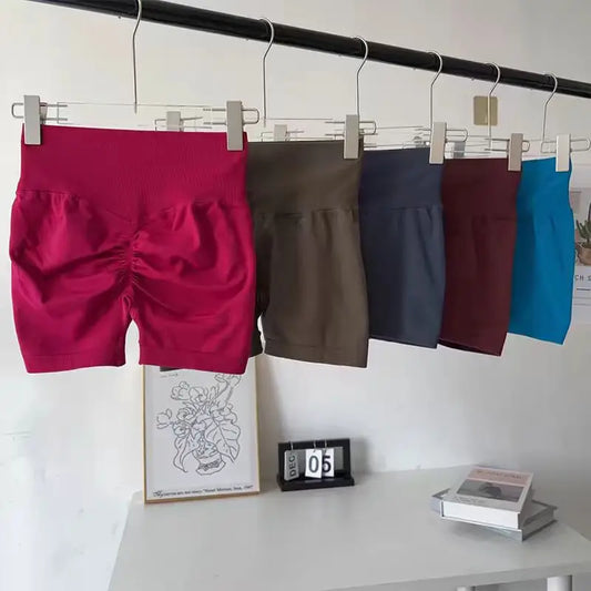 Shorts Feminino Cintura Alta para Yoga – Levanta Bumbum e Respirável para Treino