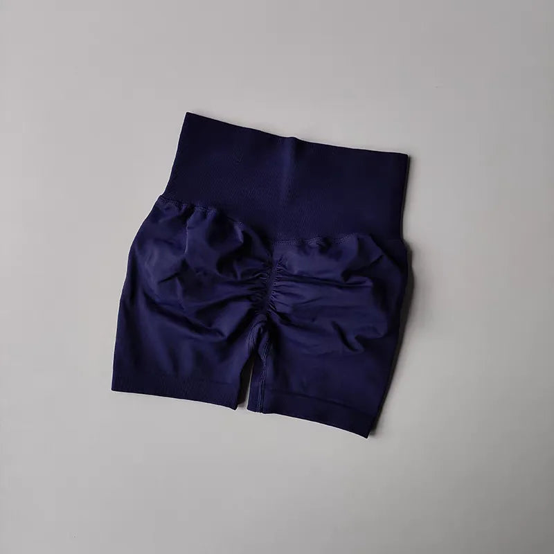 Shorts Feminino Cintura Alta para Yoga – Levanta Bumbum e Respirável para Treino