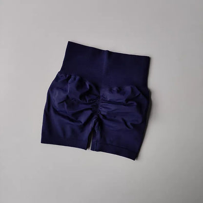 Shorts Feminino Cintura Alta para Yoga – Levanta Bumbum e Respirável para Treino