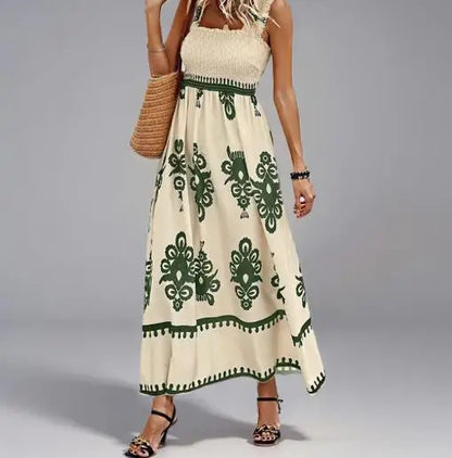 Vestido Feminino Estilo Boêmio Retrô | Estampado, Fashion e Elegante
