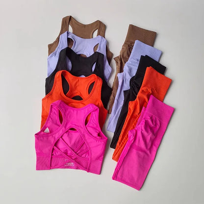 Conjunto Fitness Feminino Completo – Sutiã e Legging Modeladora para Academia e Corrida