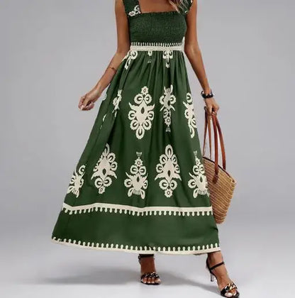 Vestido Feminino Estilo Boêmio Retrô | Estampado, Fashion e Elegante