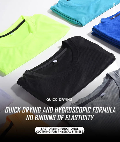 Camiseta Fitness Masculina Respirável com Manga Longa – Rápida Secagem para Treinos