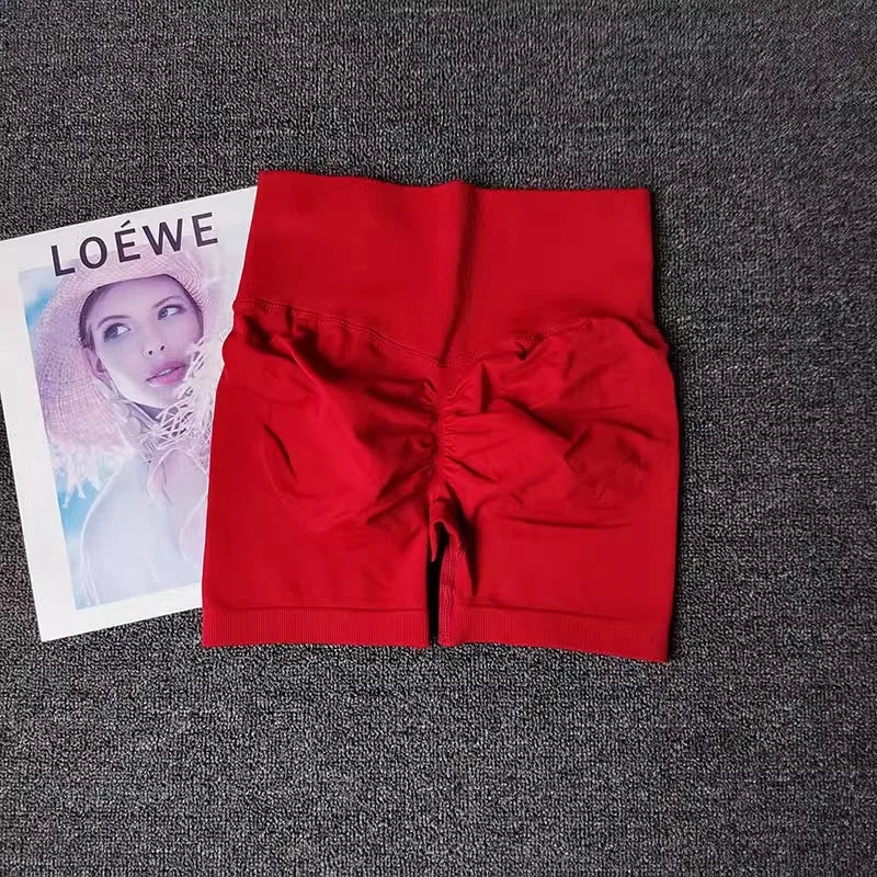 Shorts Feminino Cintura Alta para Yoga – Levanta Bumbum e Respirável para Treino