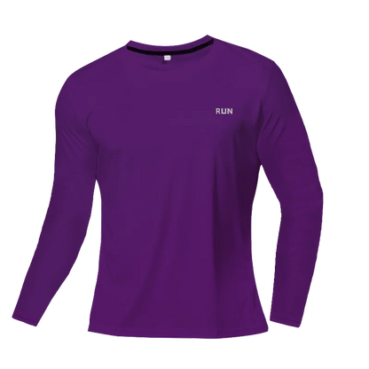 Camiseta Fitness Masculina Respirável com Manga Longa – Rápida Secagem para Treinos