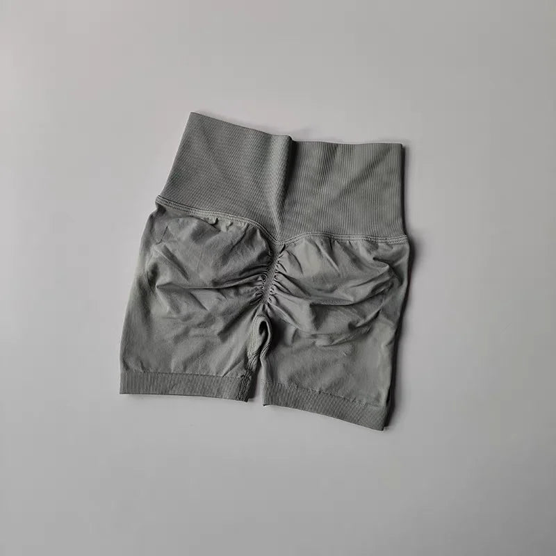 Shorts Feminino Cintura Alta para Yoga – Levanta Bumbum e Respirável para Treino