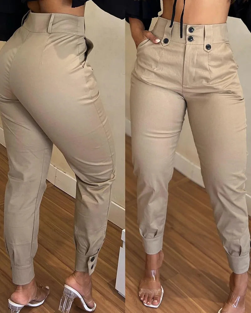 Calça Feminina Cintura Alta para Trabalho e Dia a Dia | Moderna, estilo alfaiataria
