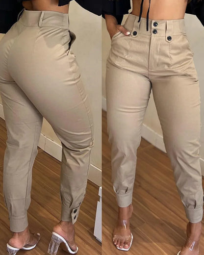 Calça Feminina Cintura Alta para Trabalho e Dia a Dia | Moderna, estilo alfaiataria