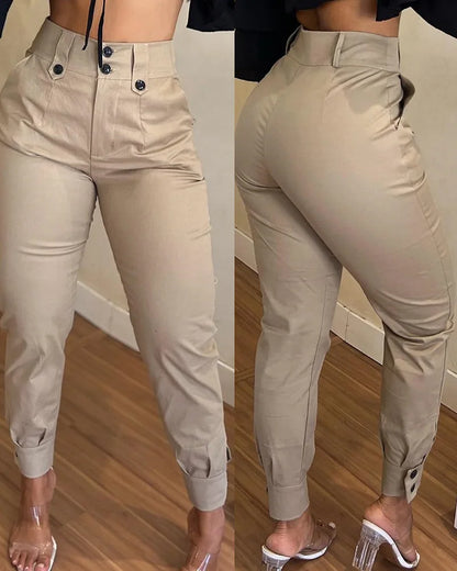 Calça Feminina Cintura Alta para Trabalho e Dia a Dia | Moderna, estilo alfaiataria