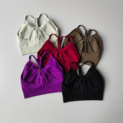 Conjunto Fitness Feminino 2 Peças Sem Costura – Top e Legging Secagem Rápida e Levanta Bumbum