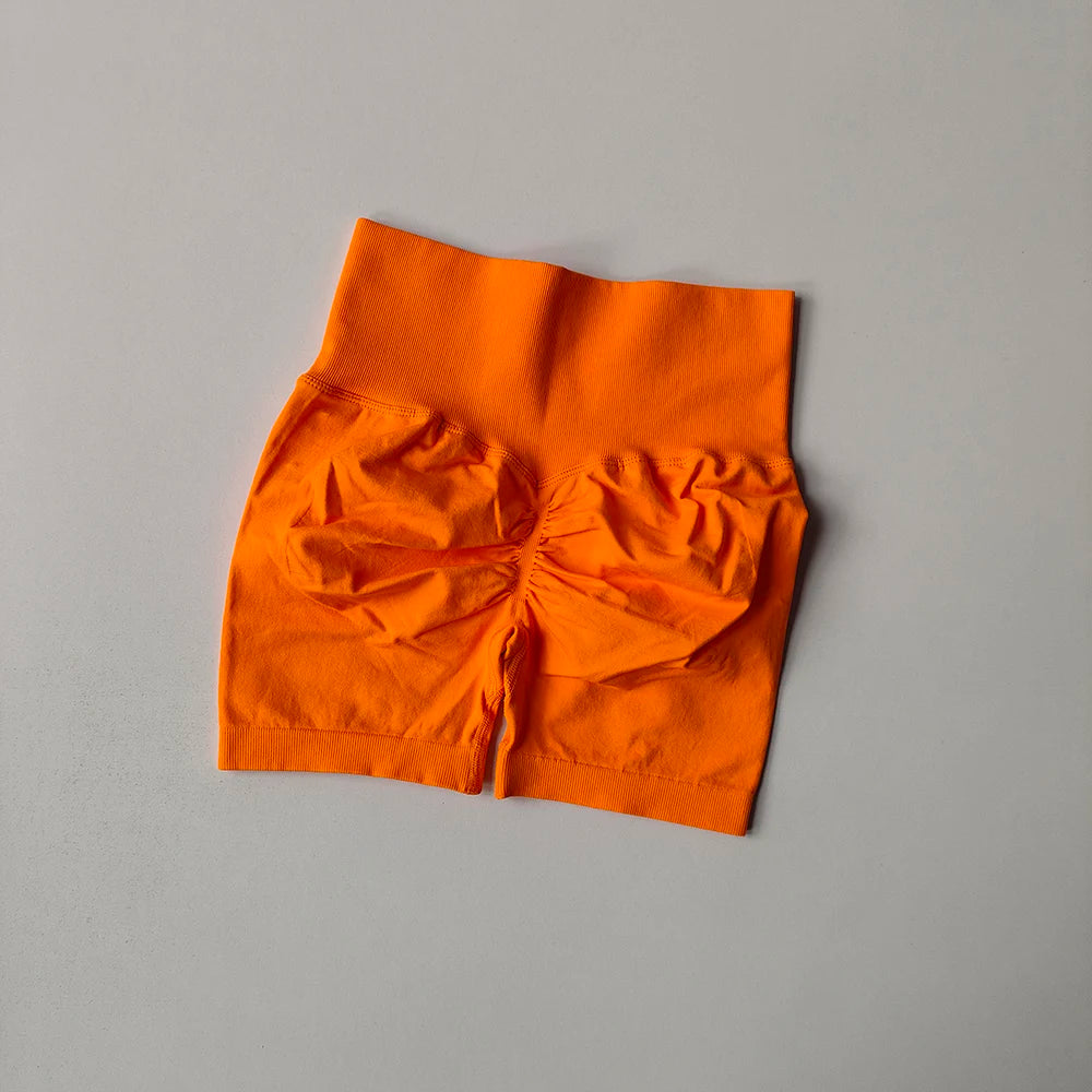 Shorts Feminino Cintura Alta para Yoga – Levanta Bumbum e Respirável para Treino