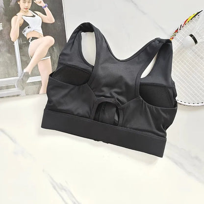 Top Fitness Feminino com Zíper – Suporte Forte e Tecnologia Quick Dry para Treinos Intensos