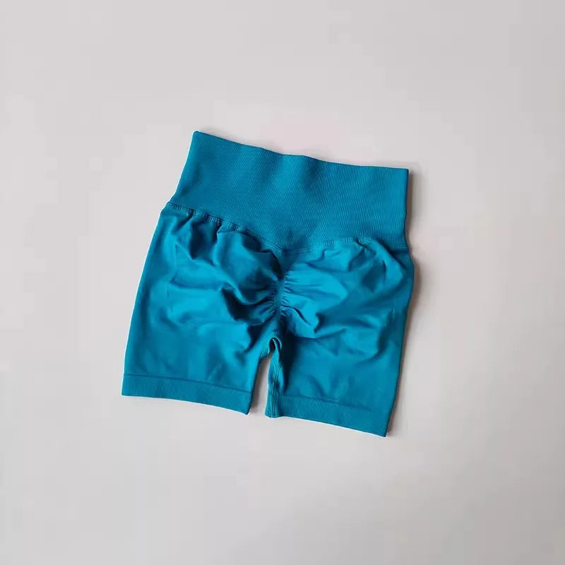 Shorts Feminino Cintura Alta para Yoga – Levanta Bumbum e Respirável para Treino