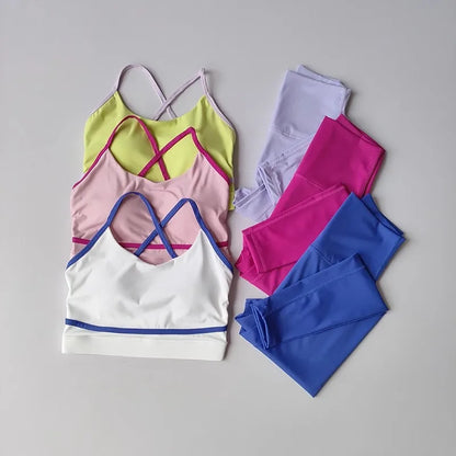 Conjunto Esportivo Feminino para Yoga e Treino – Conforto e Suporte com Legging e Top