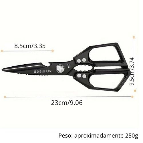 Tesoura Multiuso para Cozinha – Cortador de Ossos, Descascador de Escamas e Abridor